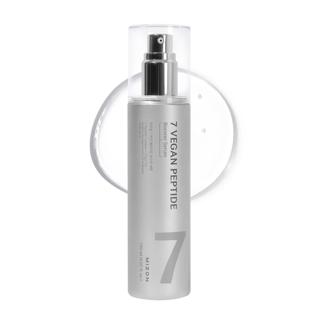 7 vasetti da serbatoio Vergan 150 ml BOOSTER SÉRUM CON 7 PÉPTIDI 150ML – Siero Potenziatore, Effetto Glass Skin Istantaneo, Raffinamento dei Pori, Idratazione Duratura, Skincare Vegano Coreano