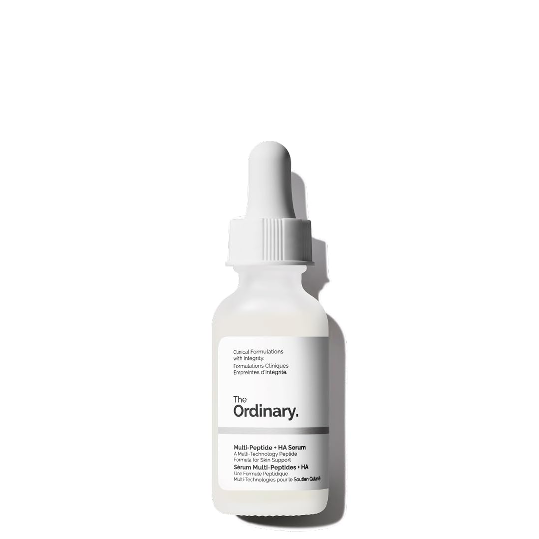 The Ordinary Multi-Peptide + HA Serum, Siero Multi-Peptide e Acido Ialuronico, Formula anti-età per rughe perioculari, antirughe per rughe perioculari elasticità e tonicità, 30ml