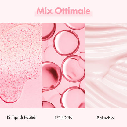 TOSOWOONG Siero Pink Peptide PDRN con 10.320 ppm di DNA di Salmone, 12 Peptidi, Niacinamide, Idratante, Illuminante, Uniformante, Tonificante, Skincare Coreana, 33ml