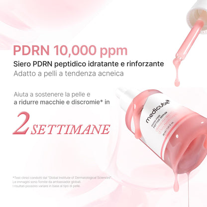 medicube PDRN Pink Peptide Serum - Siero PDRN Viso con Peptidi e Niacinamide, Idratazione e Pelle Più Tonica, Per un Incarnato Più Uniforme, Skincare Coreana, 30 ml